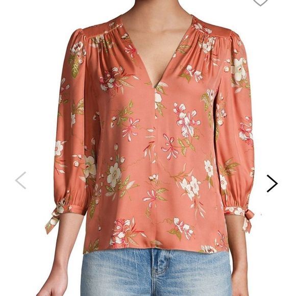Rebecca Taylor Lita Floral Silk Top NWT - Picture 9 of 13